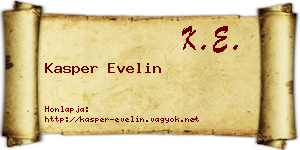 Kasper Evelin névjegykártya